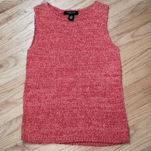 Parisian Signature Red woven sleeveless top Sz M Gorgeous
